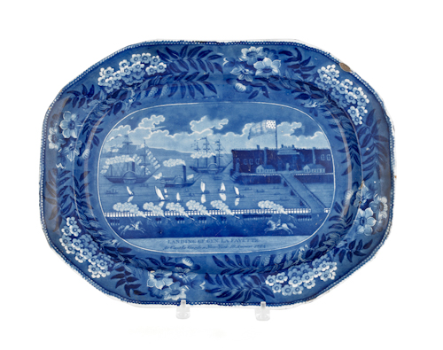 Historical blue Staffordshire platter 174fc4