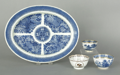 Chinese export porcelain blue and 174fcd