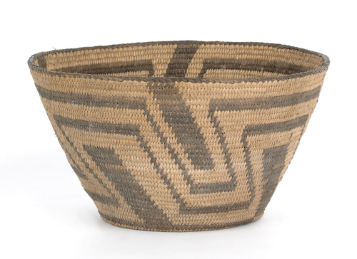 Papago coiled basket bowl late 175003