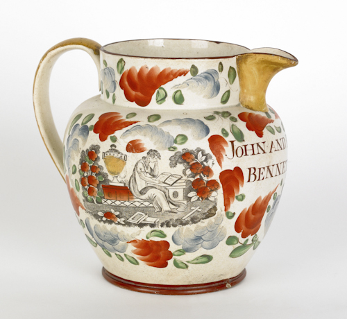 Pearlware pitcher inscribed John 175016