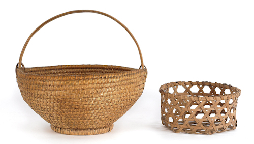 Pennsylvania rye straw basket 19th 175020