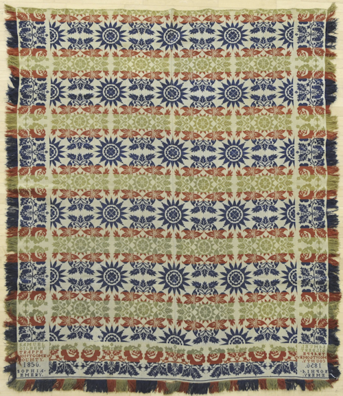 Pennsylvania jacquard coverlet 17502f