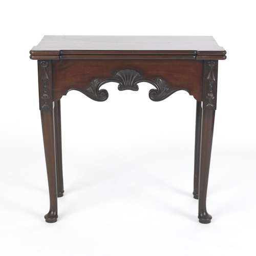 George II mahogany game table ca  17503d