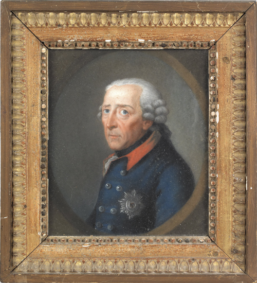 Attributed to Antoine Pesne pastel on