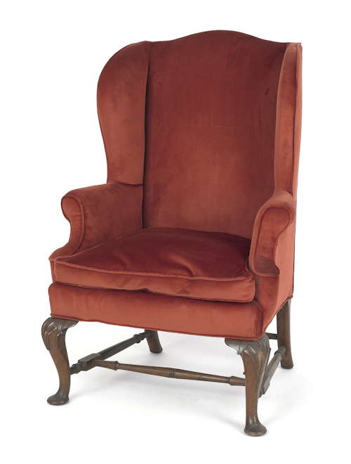 George II mahogany easy chair ca.