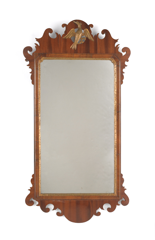 Chippendale mahogany looking glass 17506a