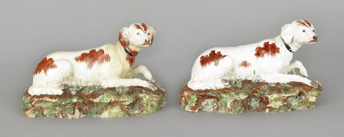 Pair of Staffordshire pearlware