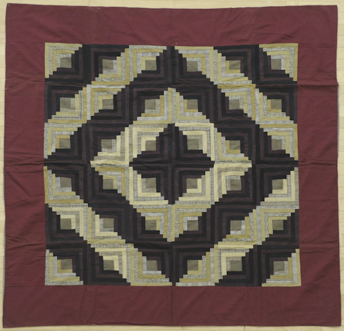 Amish log cabin barn raising quilt