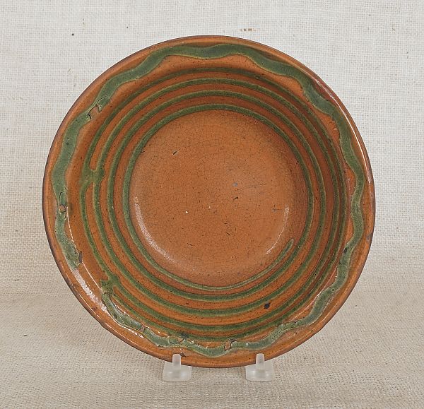 Pennsylvania redware bowl 19th 1750a0
