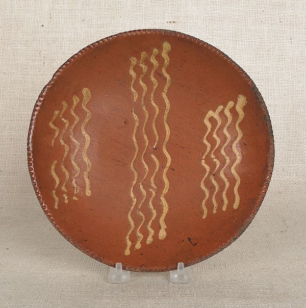 Pennsylvania redware pie plate 19th