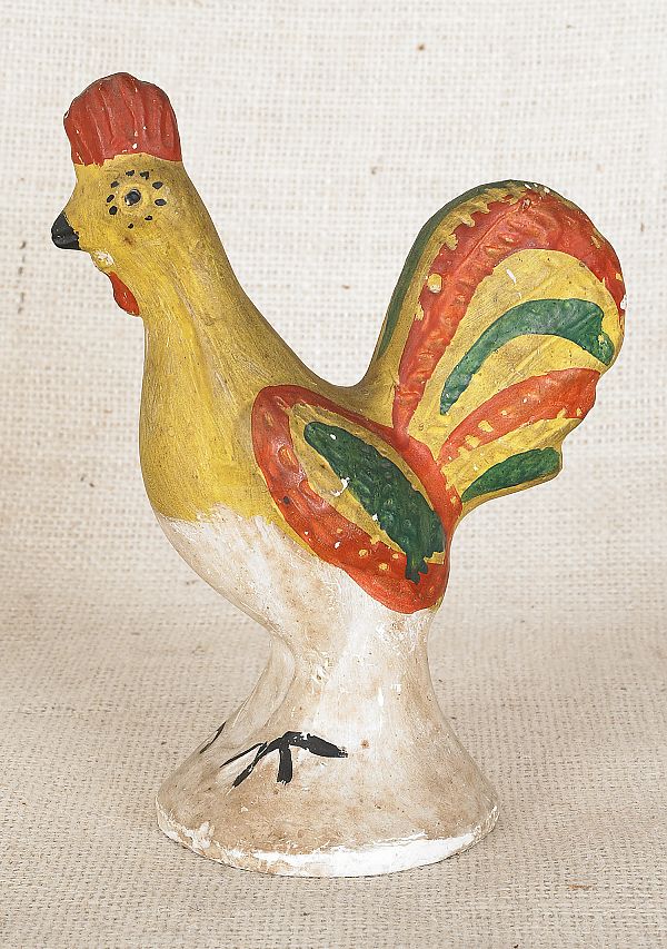 Pennsylvania chalkware rooster 1750a5