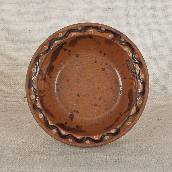 Pennsylvania redware bowl 19th 1750cb