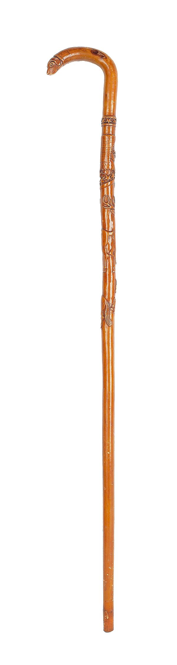 Pennsylvania carved cane late 19th