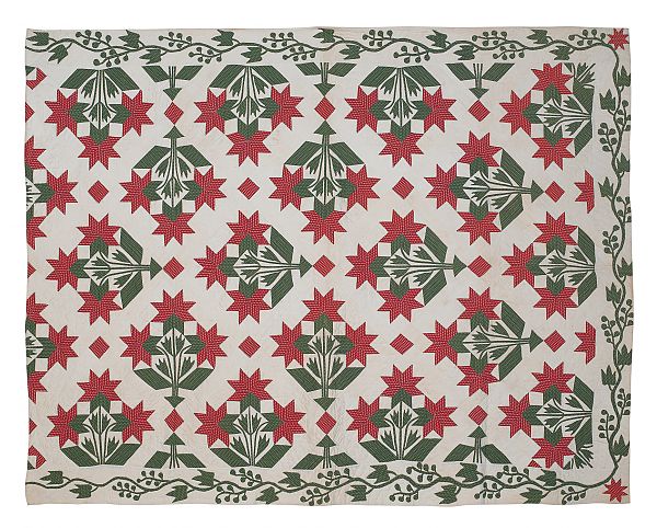 Pennsylvania red and green pieced