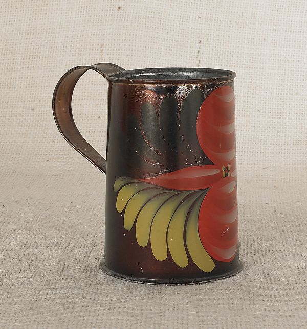 Tole mug 19th c with an asphaltum 175116