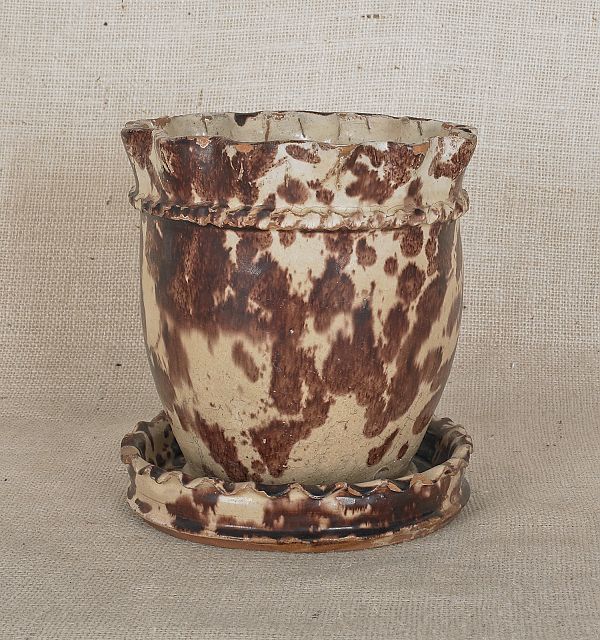 Shenandoah redware flower pot and 175120