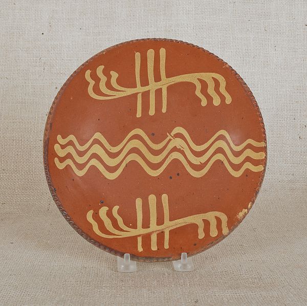 Pennsylvania redware pie plate 19th