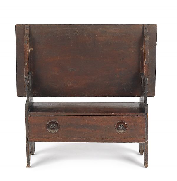 Child s walnut bench table ca  17512d