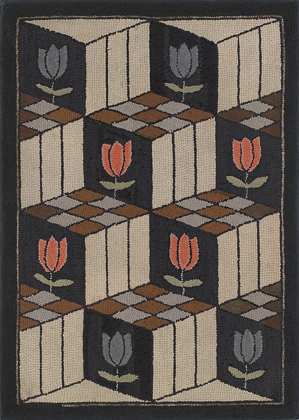 American hooked rug early 20th 175161