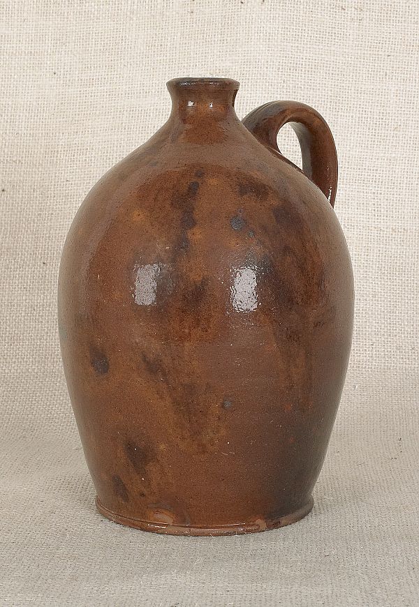 Pennsylvania redware jug 19th c  175182