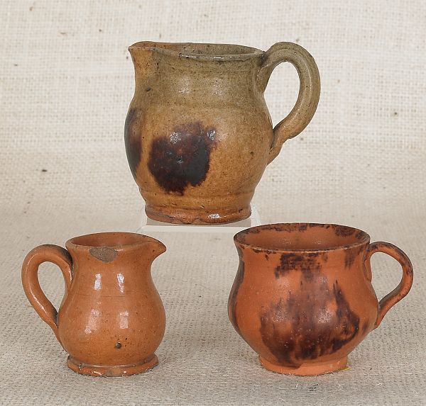 Three Pennsylvania miniature redware 1751a6