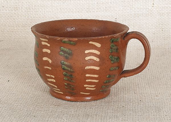 Pennsylvania redware mug 19th c  1751a8
