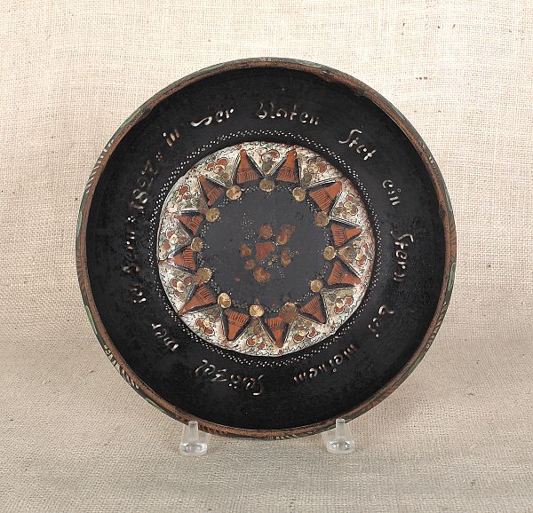 German redware bowl dated 1827 1751fa