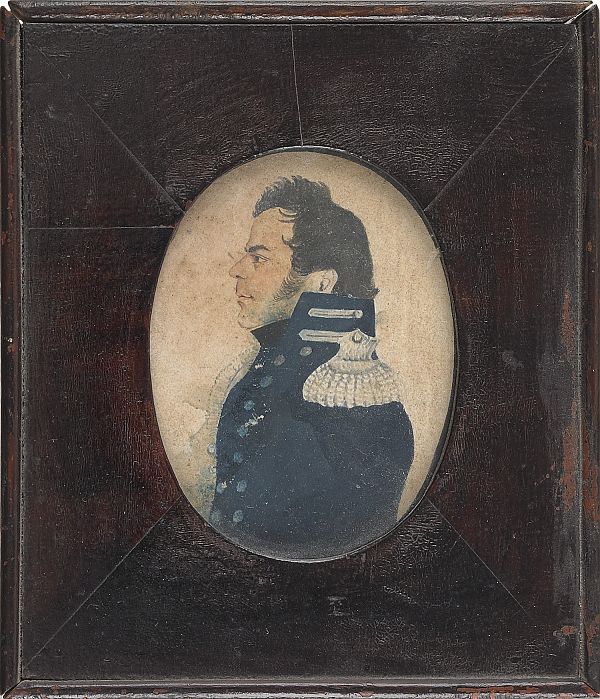 Miniature watercolor portrait on 175204