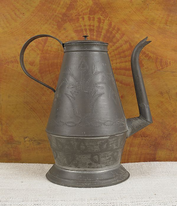 Pennsylvania tin wrigglework coffeepot 17520f