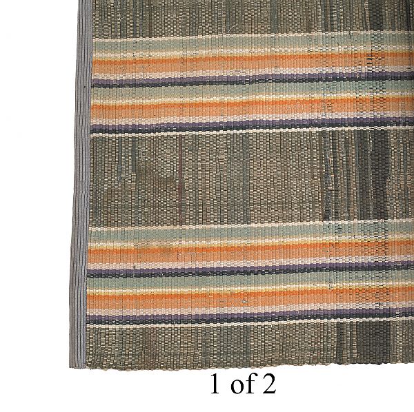 Two pieces of striped rag rug early 175231