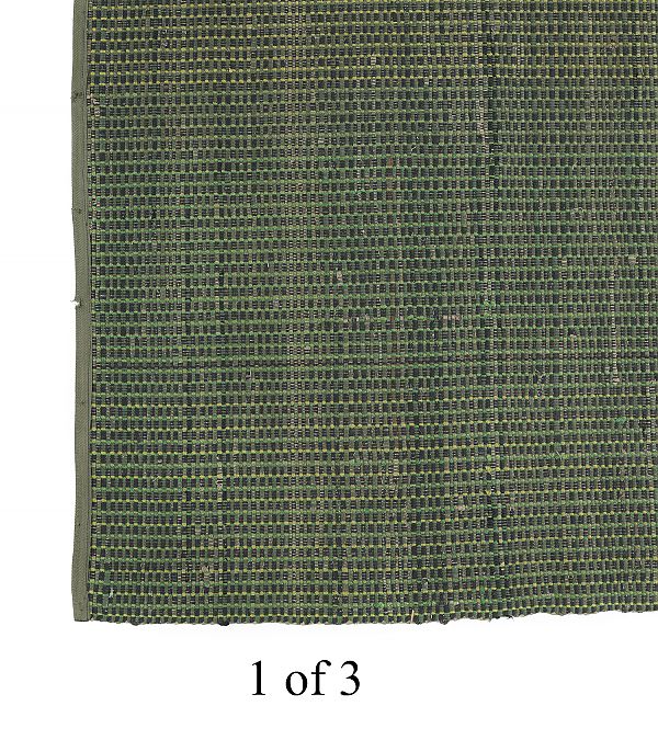 Three pieces of green striped rag 175229