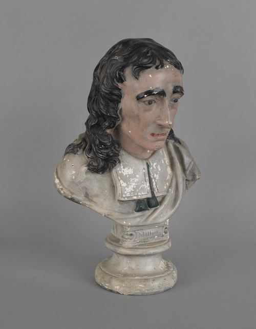 Large chalk bust of Milton 19th c. 18