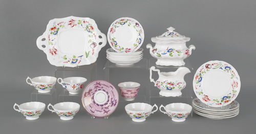 Partial porcelain tea service late