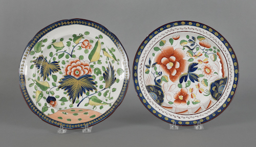 Two Gaudy Dutch plates 19th c. one in