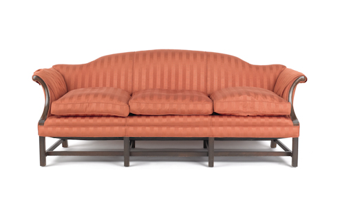 George III style mahogany sofa