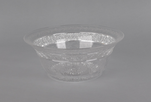Sinclaire cut and etched glass bowl