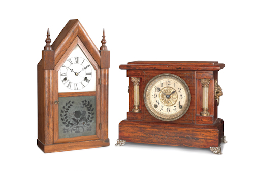 Two mantel clocks ca. 1900 including