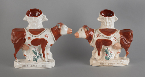 Pair of reproduction Staffordshire