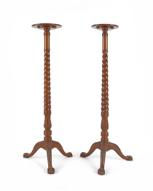 Pair of mahogany pedestals 20th 175336