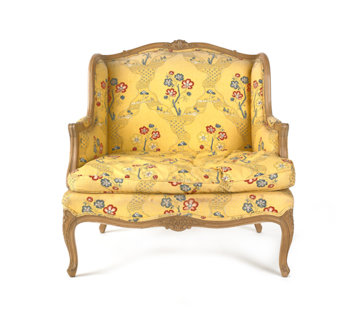 French painted love seat 20th c  175339