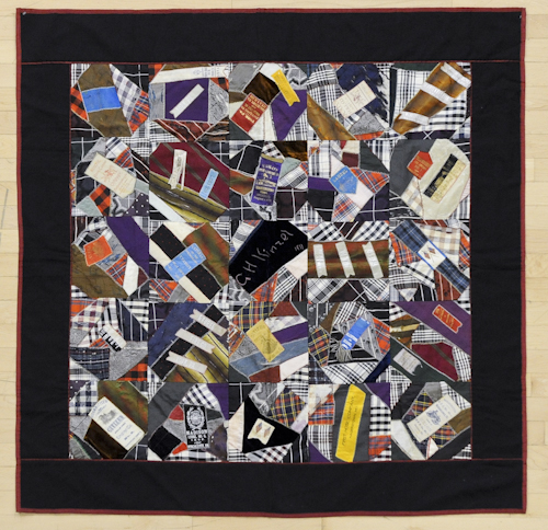 Crazy quilt dated 1911 made with 17535c
