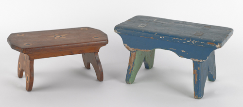 Two Pennsylvania footstools 19th