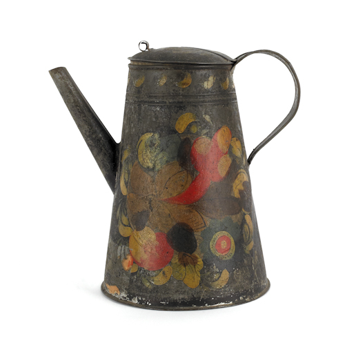 Pennsylvania painted toleware coffee