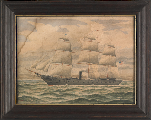 Watercolor portrait of the USS