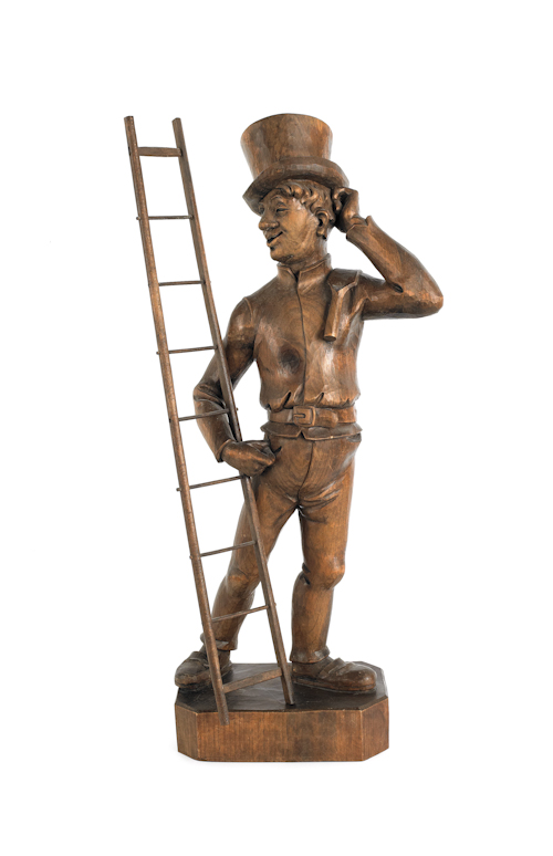 Carved figure of a chimney sweep 20th