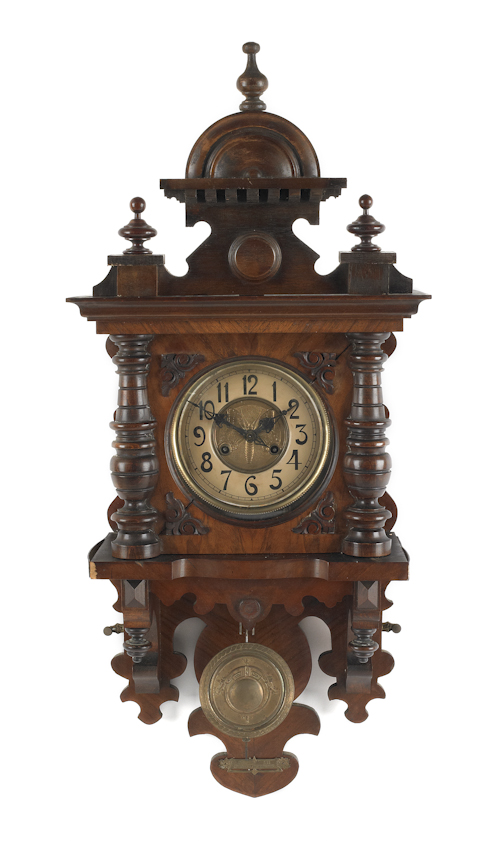 Vienna walnut regulator clock early