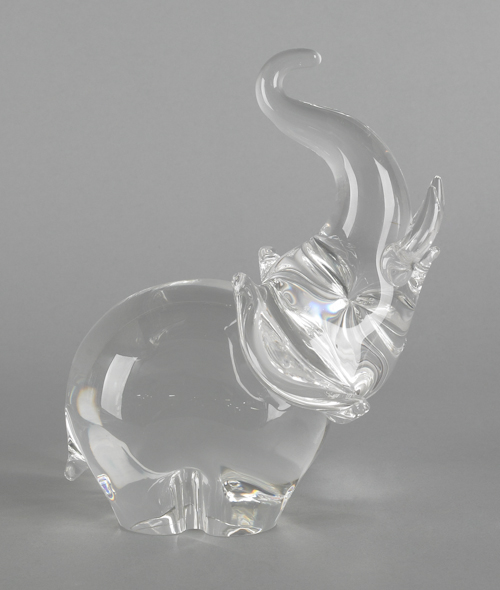 Steuben glass elephant 20th c  175434