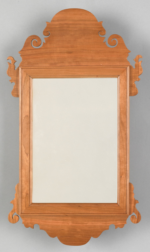 Chippendale style walnut mirror 17546f