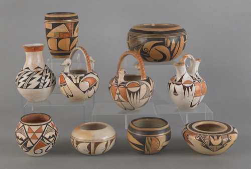 Group of Acoma pottery 20th c. some