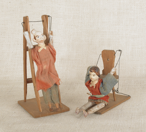 Two composition acrobat toys 19th 1754c7